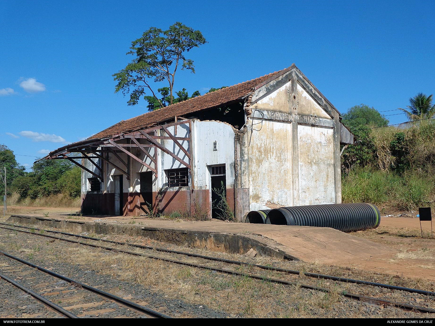 Foto Trem - EFG - Estrada de Ferro Goyaz Estações  em Bonfinópolis - GO