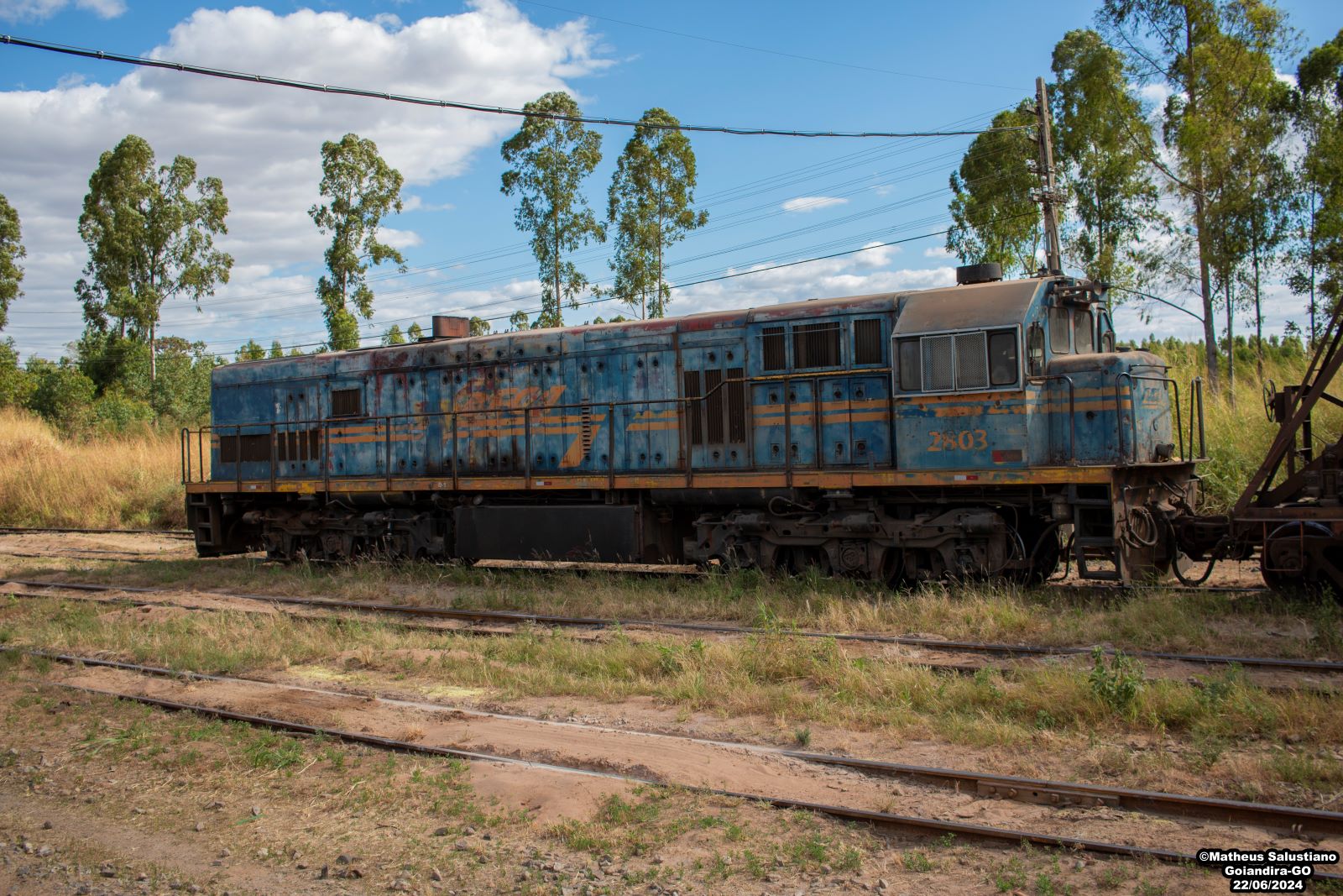 Foto Trem - FCA GE U22C 2803 em Goiandira - GO