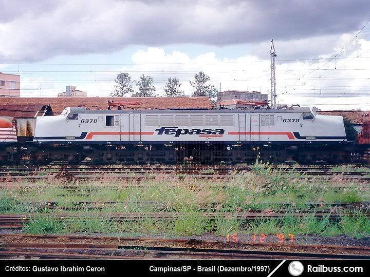 Foto Trem - FEPASA GE V8 6378 em Campinas - SP