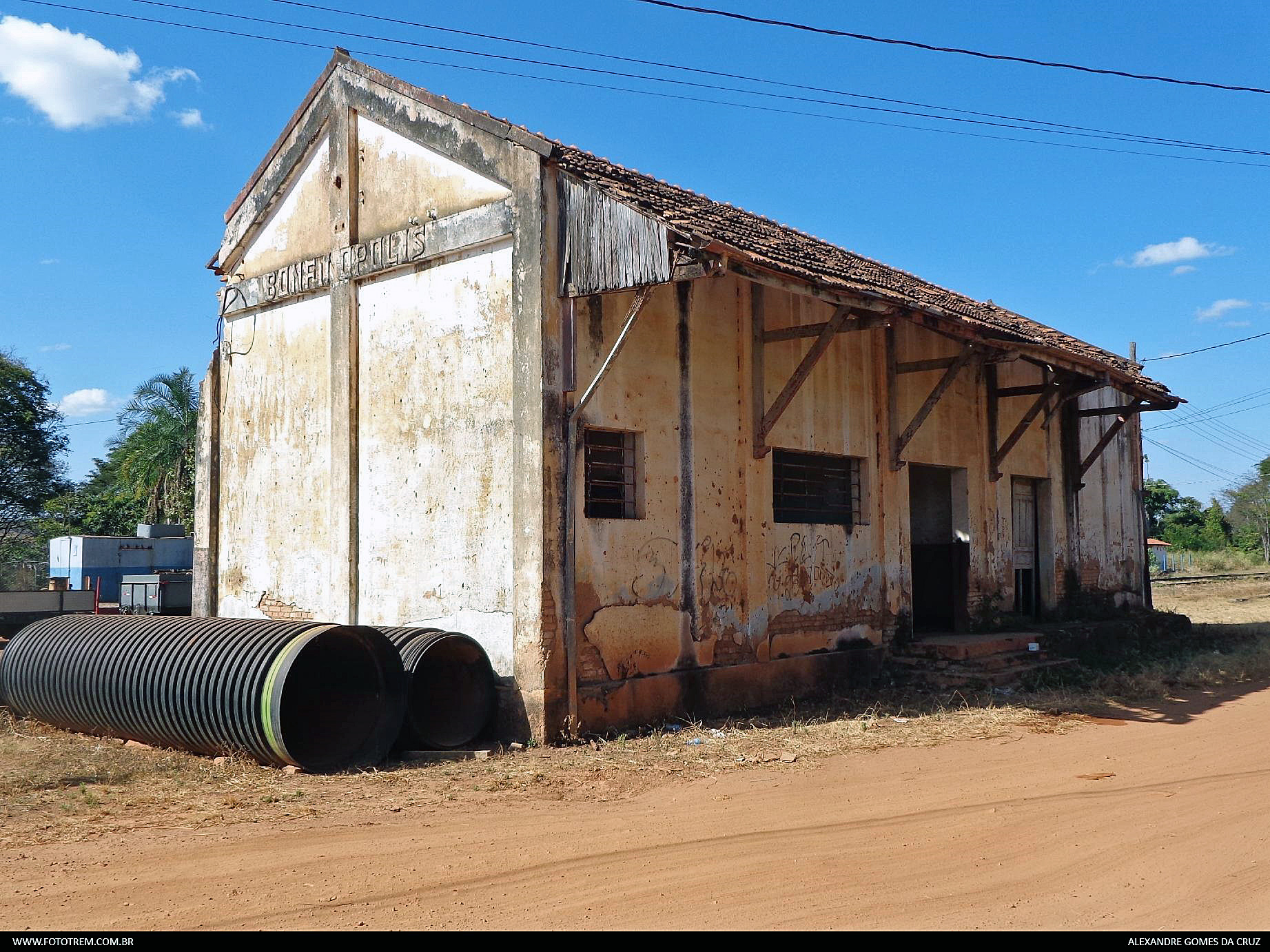 Foto Trem - EFG - Estrada de Ferro Goyaz Estações  em Bonfinópolis - GO